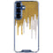 Paint Splatter Gold Galaxy S25 Clear Case
